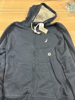 Nautica Men's Full-Zip Fleece Hoodie Navy Size Medium